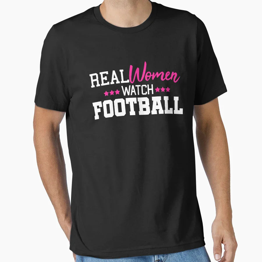 Real Watch Football T-Shirt - Minimalist Print for Adults