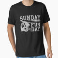 Sunday Funday Football Helmet T-Shirt - Minimalist Print for Adults