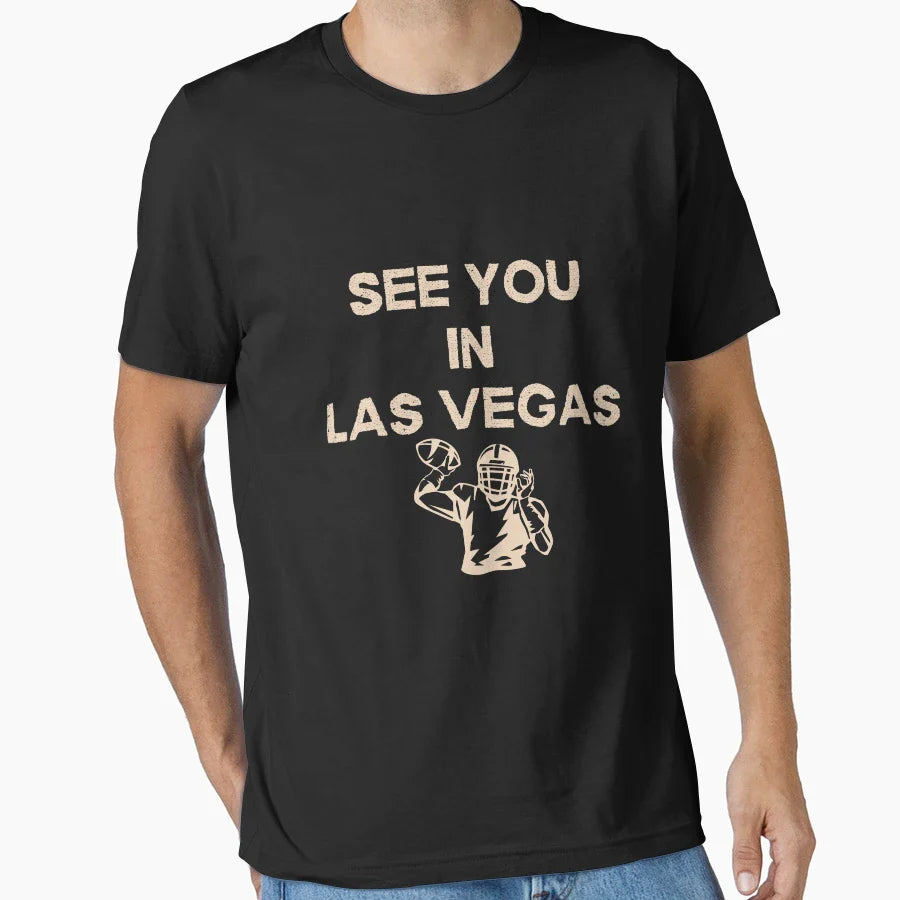 See You Las Vegas American Football Nfl T-Shirt - Minimalist Print Unisex