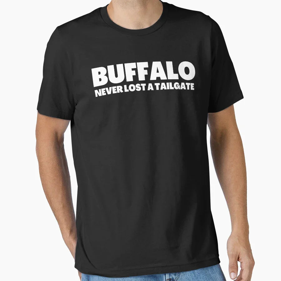 Buffalo Never Lost Tailgate Bold T-Shirt - Casual Everyday Wear Unisex