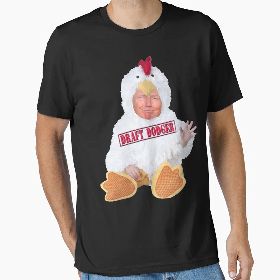 Trump Chicken Draft Dodger T-Shirt - Graphic Print Men Women