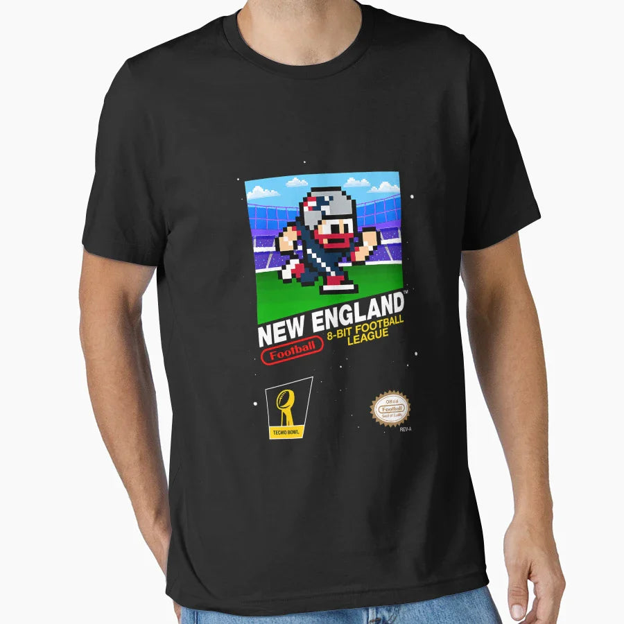 New England Patriots 8 Bit Videogames T-Shirt - Custom Art Print Unisex