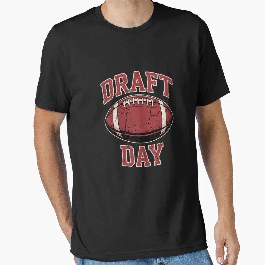 Draft Day Fantasy Football Party T-Shirt - Aesthetic Graphic for Adults