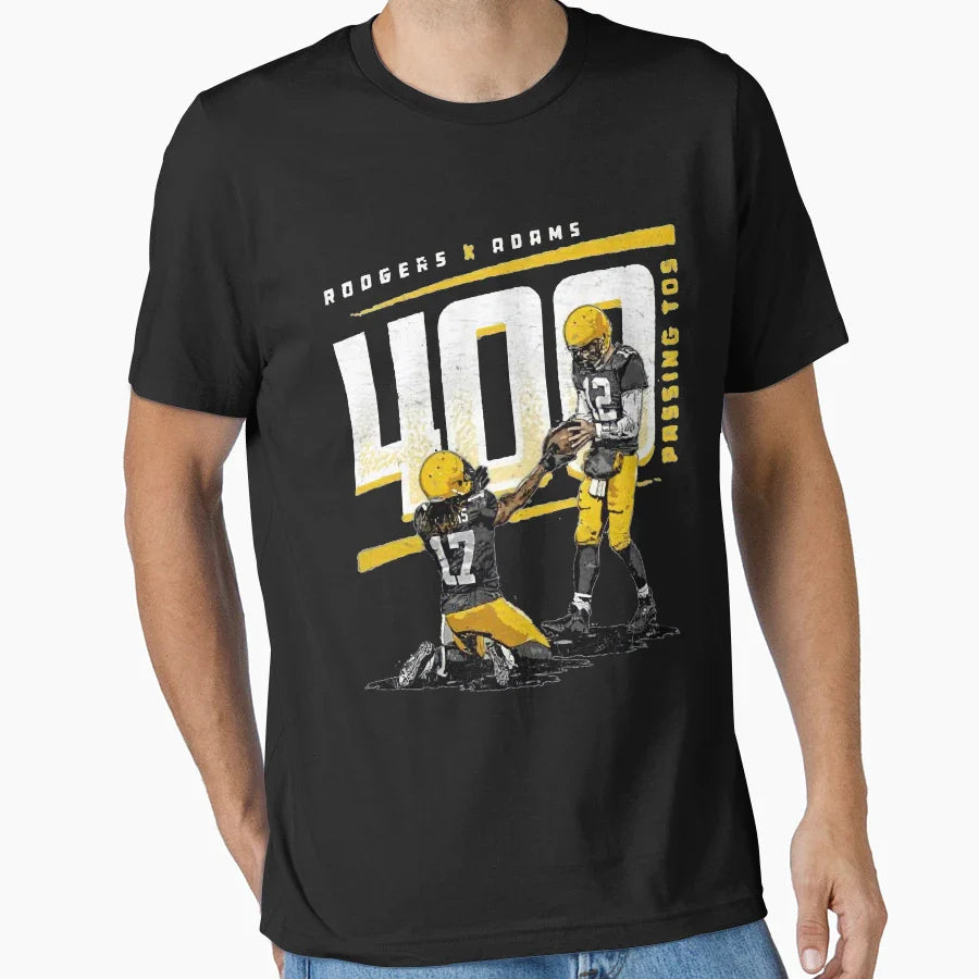 Rodgers And Adams 400 Passing Tos T-Shirt - Fun Novelty Design Men Women