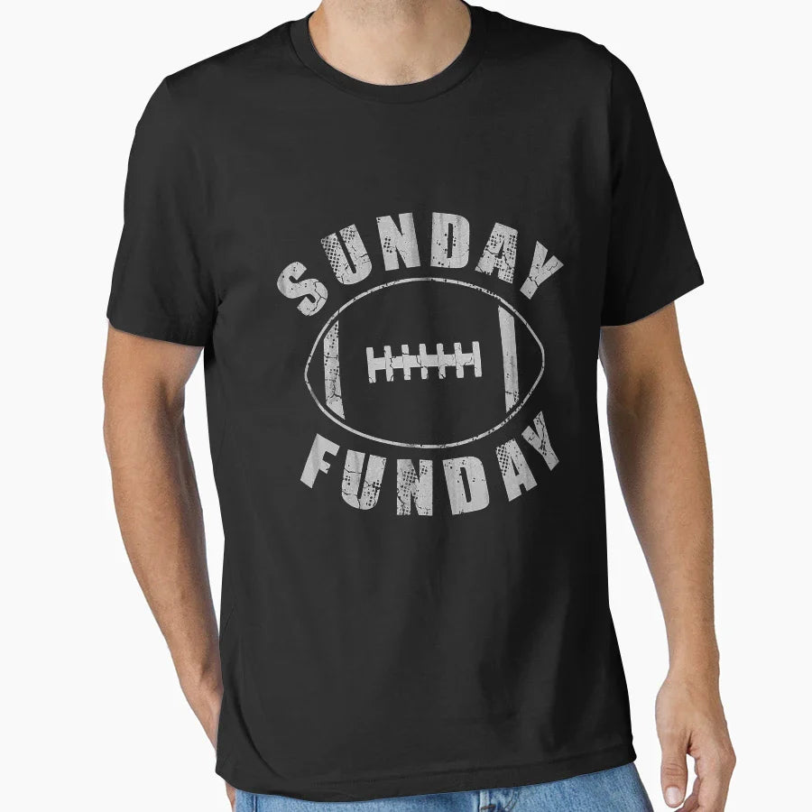 Sunday Funday Football Sports T-Shirt - Fun Novelty Design Men Women