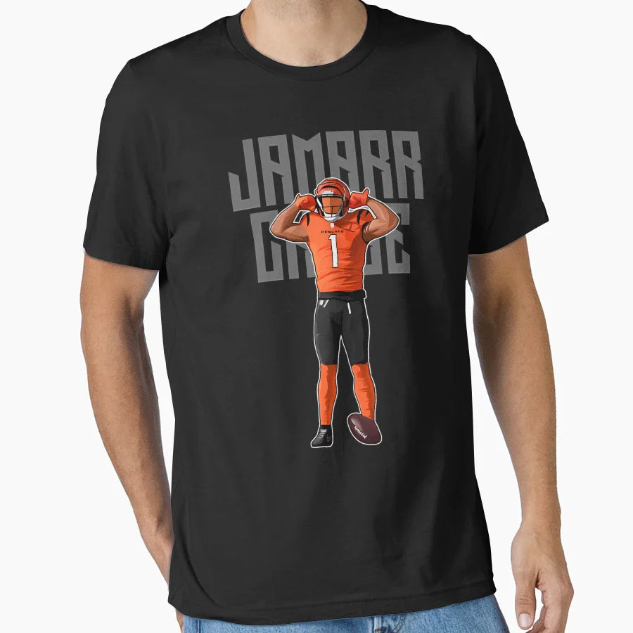 Jamarr Chase Power Celebration 1 Bold T-Shirt - Aesthetic Graphic Men Women