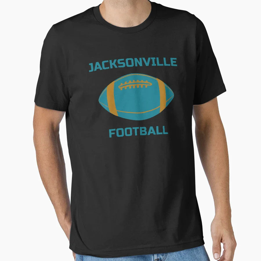 Jacksonville Football Colours Ball T-Shirt - Casual Everyday Wear Men Women