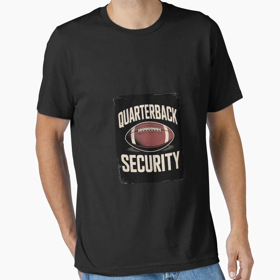 Quarterback Security American Football T-Shirt - Fun Novelty Design Unisex