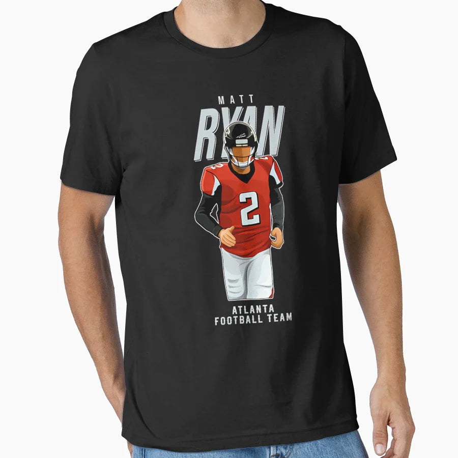 Matt Ryan 2 Atlanta Football Team T-Shirt - Minimalist Print for Adults