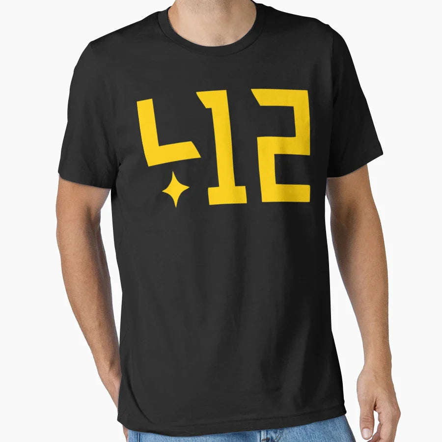 Best Selling 412 Pittsburgh T-Shirt - Unique Graphic Men Women