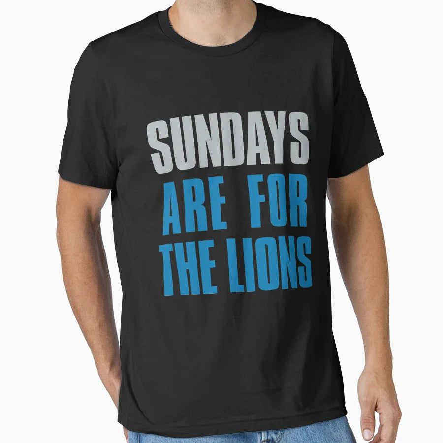 Sundays Are Lions Detroit Football T-Shirt - Streetwear Style Men Women