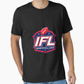 Indoor Football League Long Logo T-Shirt - Minimalist Print for Adults