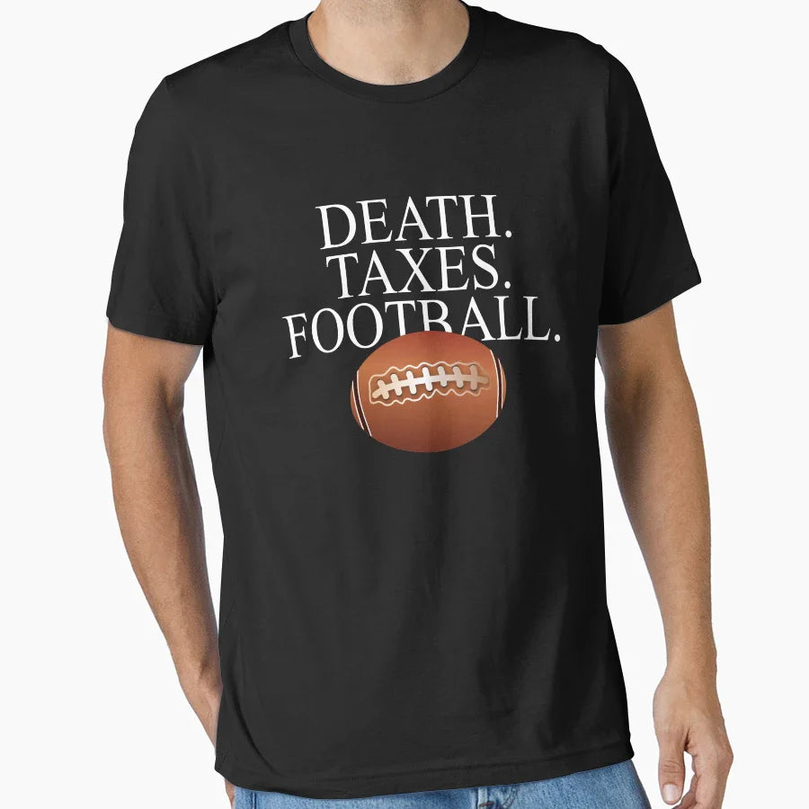 Death Taxes Football T-Shirt - Custom Art Print for Adults