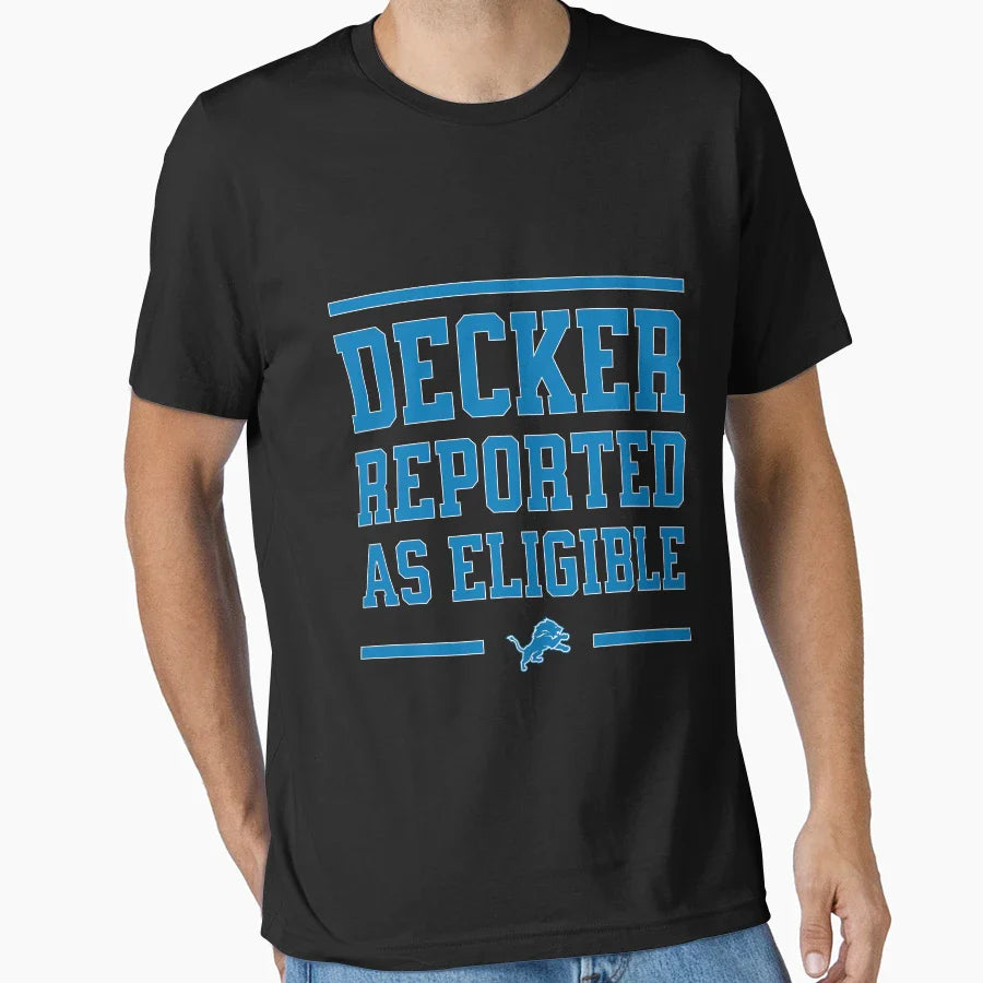Decker Reported As Eligible T-Shirt - Trendy Graphic for Adults