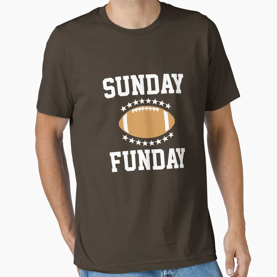 Sunday Funday Football T-Shirt - Fun Novelty Design Unisex