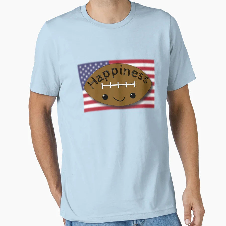 Happiness Football T-Shirt - Unique Graphic Unisex