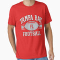 Tampa Bay Football Team Grey White Art T-Shirt - Trendy Graphic Men Women