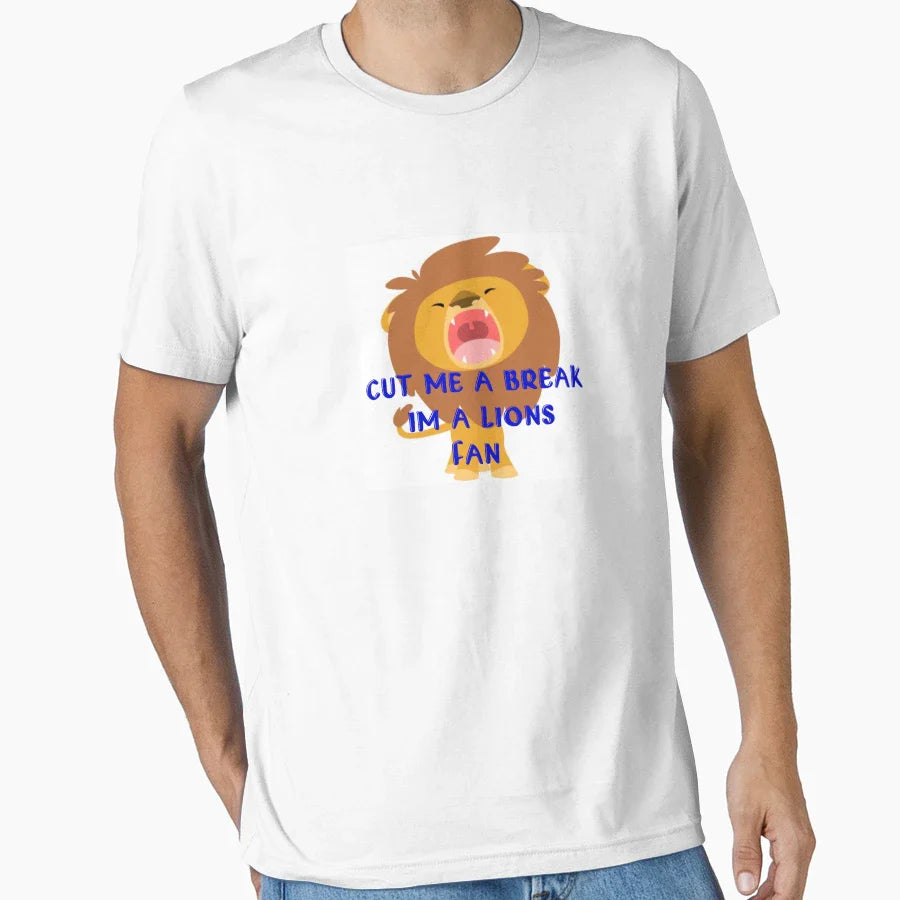 Cut Me Break Im Lions Fan T-Shirt - Graphic Print for Adults