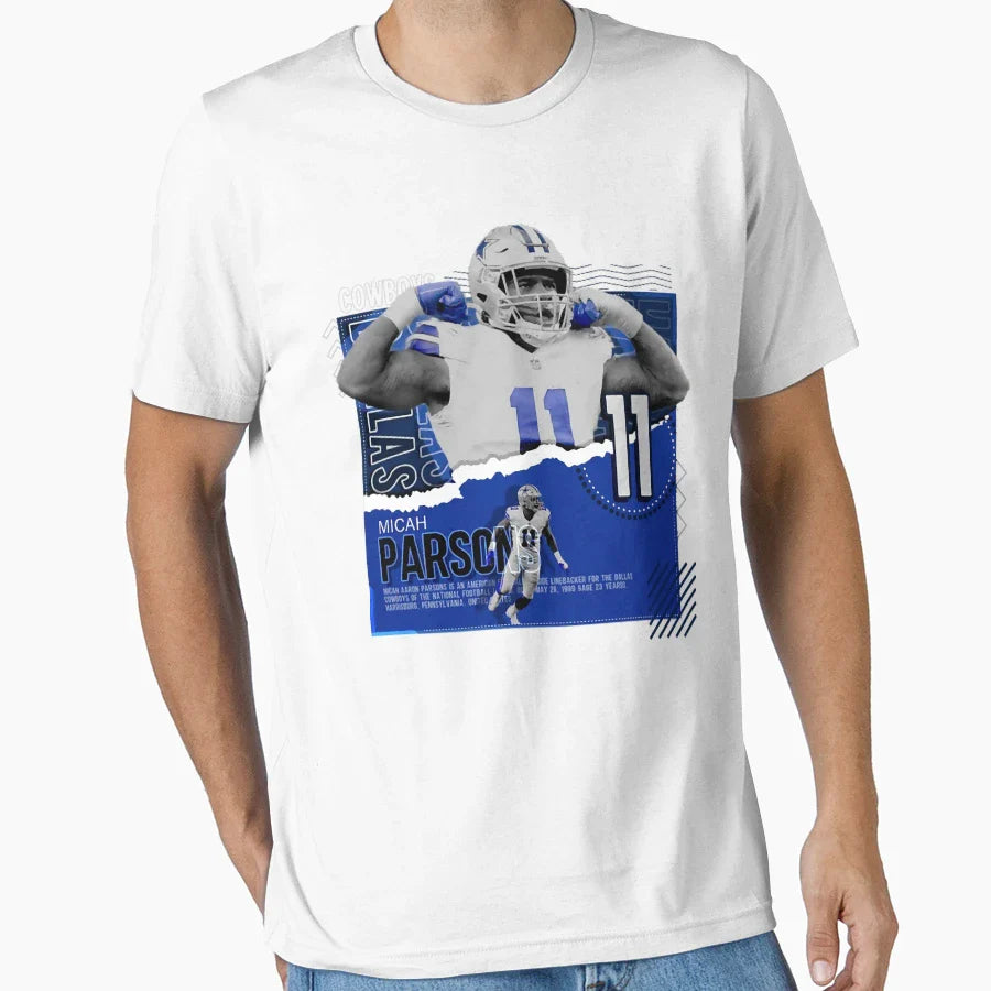 Quarterback 11 Linebacker Sports T-Shirt - Novelty Apparel for Adults