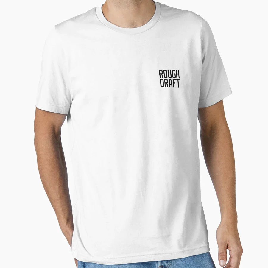 Rough Draft Black Badge T-Shirt - Aesthetic Graphic for Adults