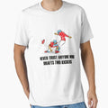 Never Trust Anyone Who Drafts Two T-Shirt - Aesthetic Graphic for Adults