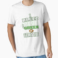 I Bleed Blue And Green Go Seattle T-Shirt - Graphic Print Men Women