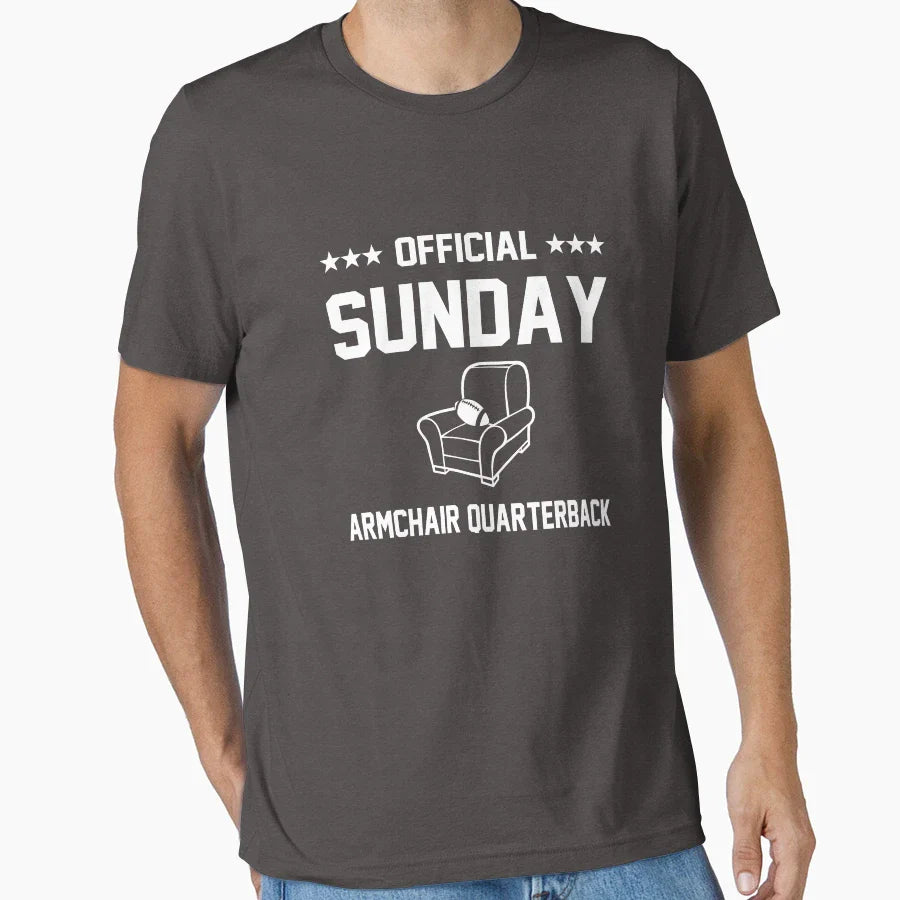 Sunday Armchair Quarterback T-Shirt - Trendy Graphic Unisex