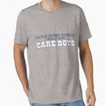 I Really Dont Care Blue White T-Shirt - Minimalist Print for Adults
