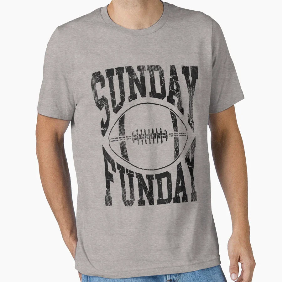 Sunday Funday Football T-Shirt - Minimalist Print Men Women