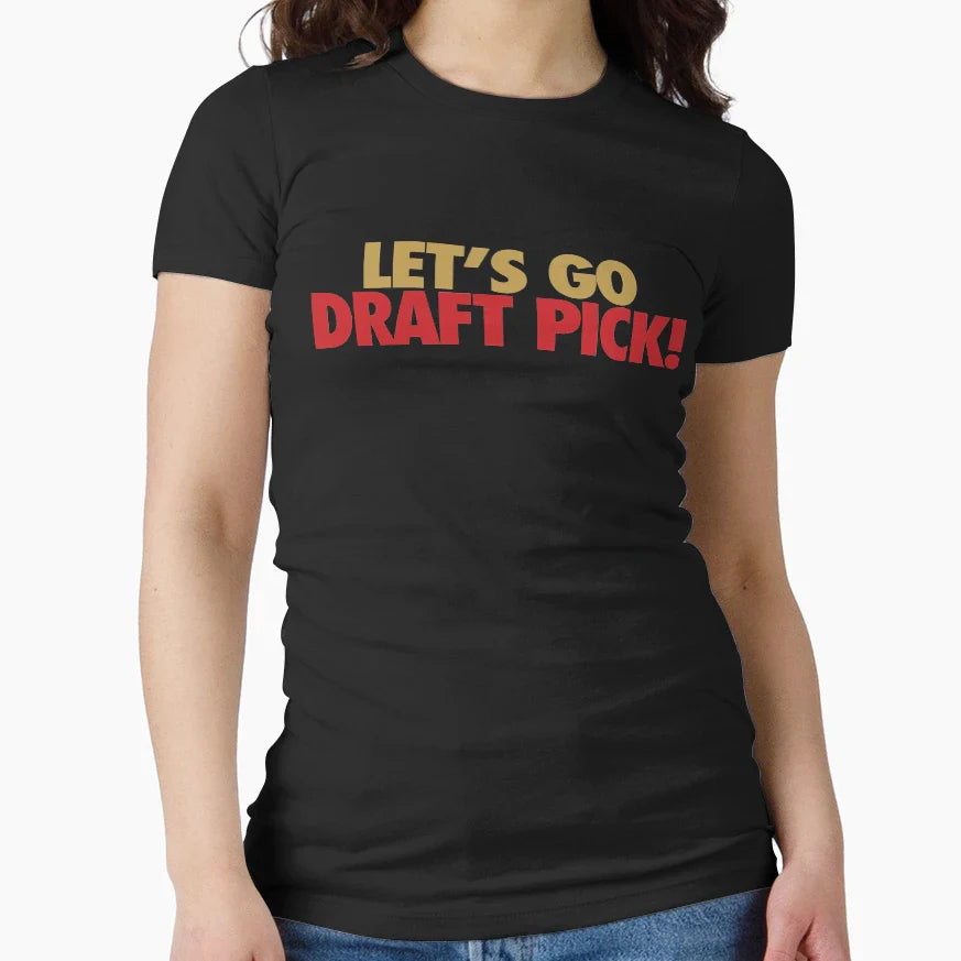 Lets Go Draft Pick Sf Gold Red T-Shirt - Streetwear Style for Adults
