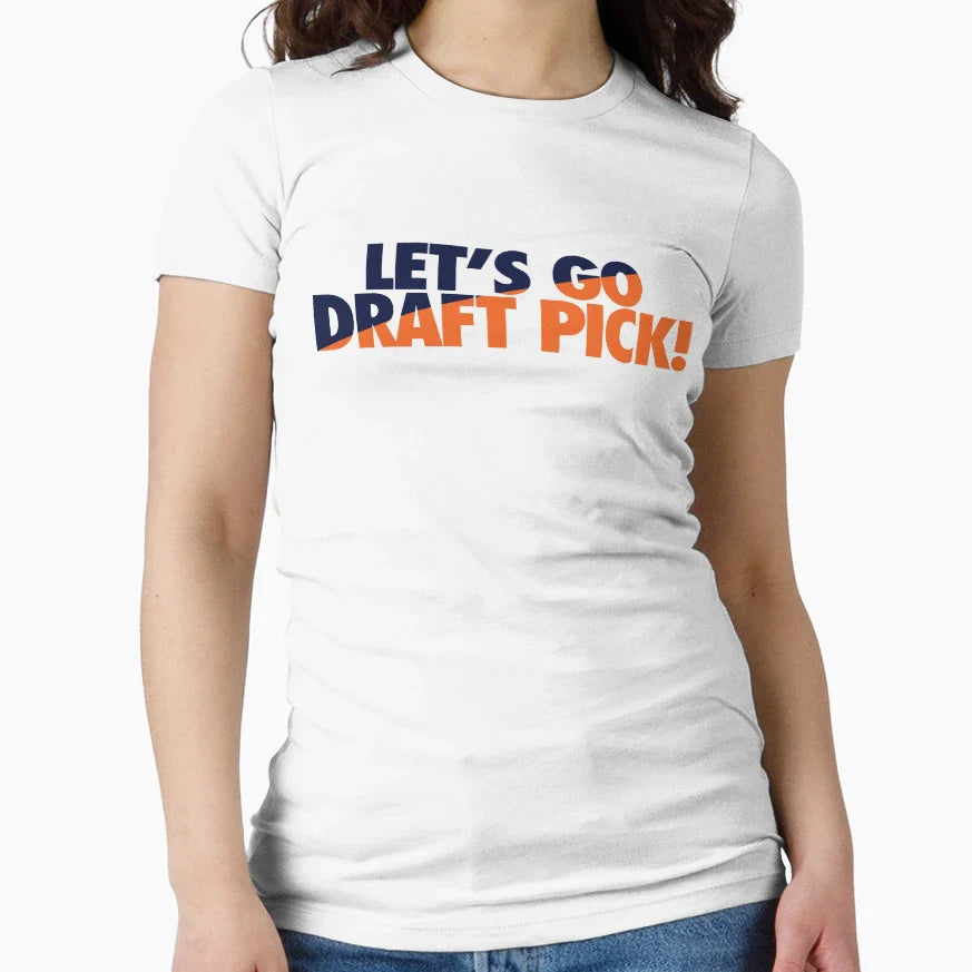 Lets Go Draft Pick Chi Split T-Shirt - Fun Novelty Design Men Women