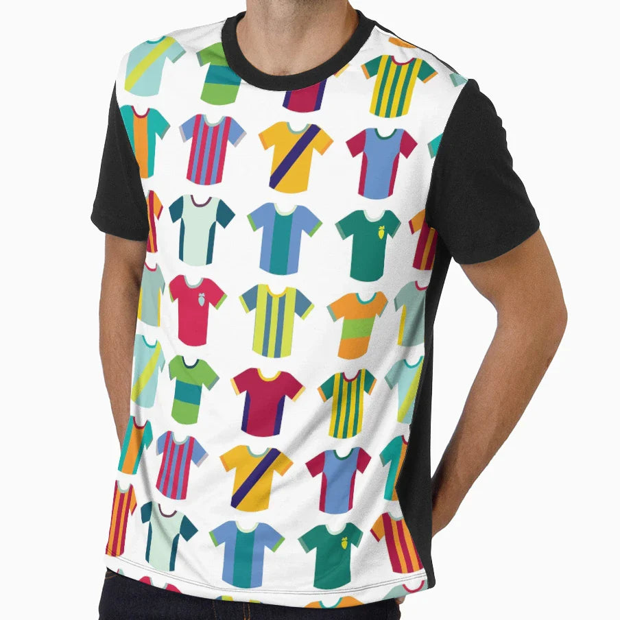 Football T Shirts Patterns T-Shirt - Fun Novelty Design Men Women