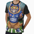 Super Bowl Cat Football Cat Sunday Funday T-Shirt - Unique Graphic Unisex