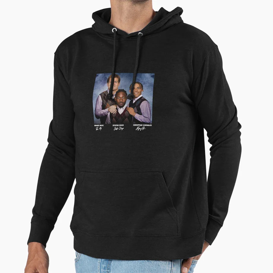 SD Drake Maye Christian Gonzalez Football Hoodie - Graphic Print Men Women