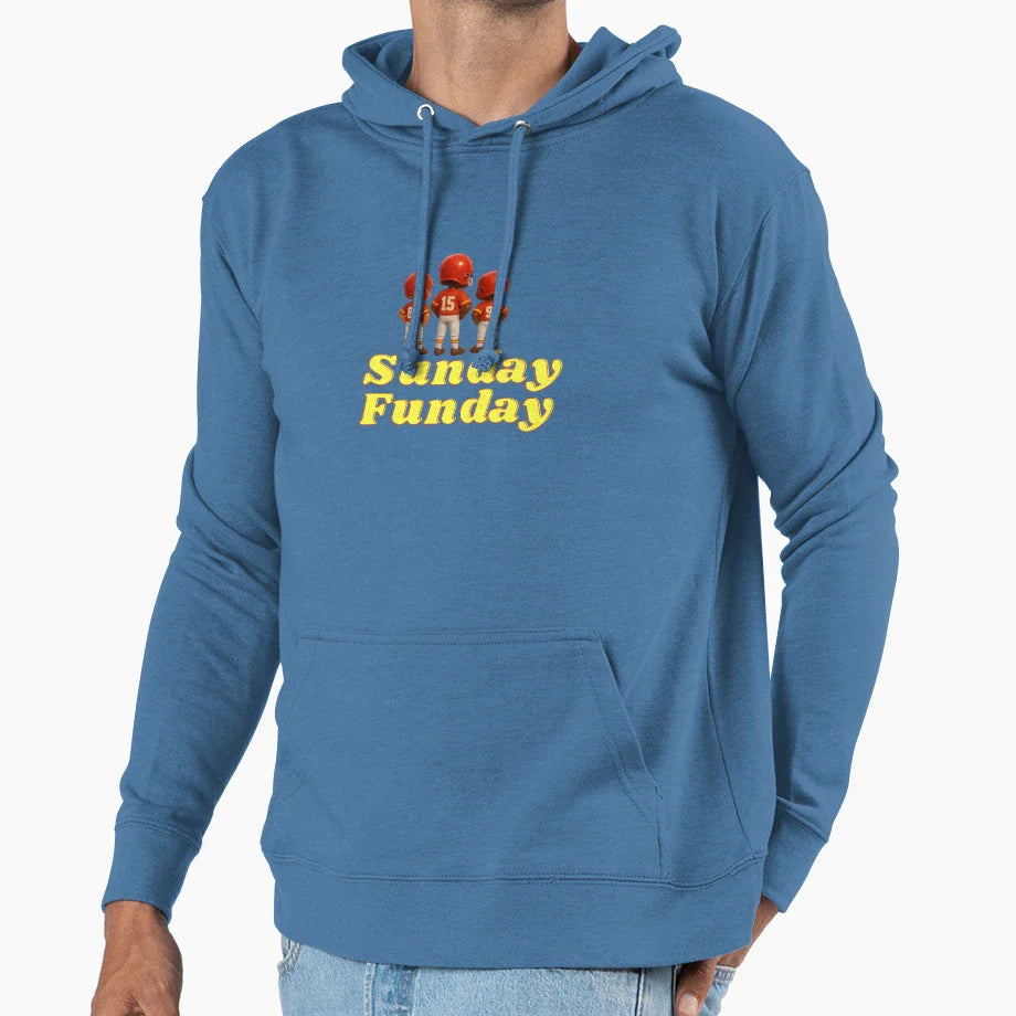 Sunday Funday Kansas City Chiefs Hoodie - Fun Novelty Design Unisex