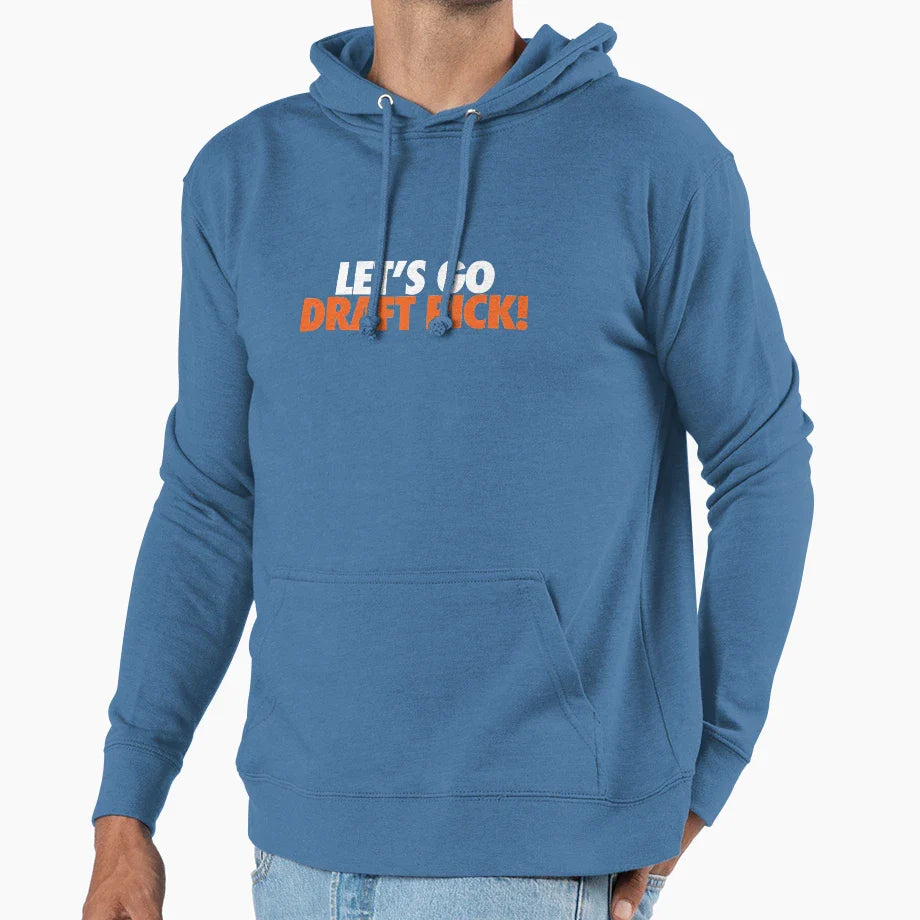 Lets Go Draft Pick Chi White Orange Hoodie - Trendy Graphic Men Women