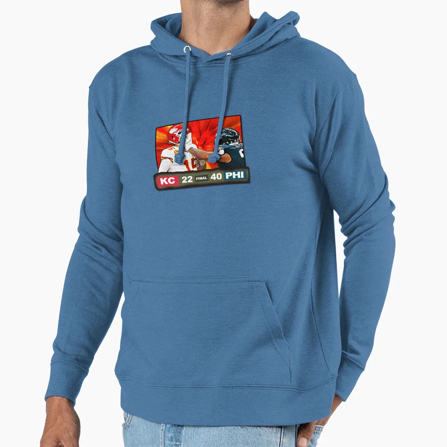 Final Score Philly Football Hoodie - Minimalist Print Men Women
