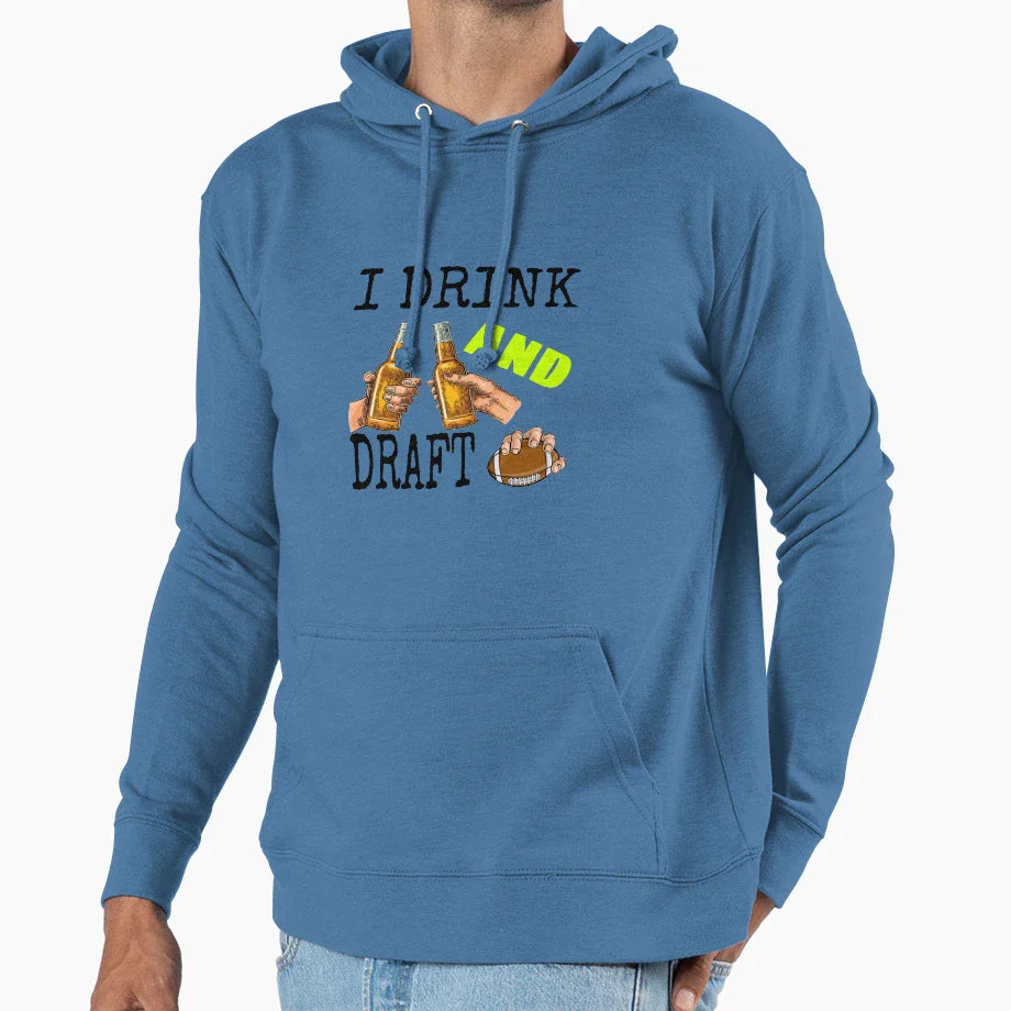 I Drink And Draft T-Shirt - Minimalist Print Men Women