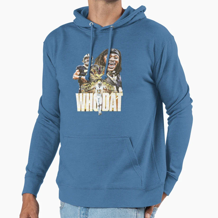 Who Dat Hoodie - Unique Graphic for Adults
