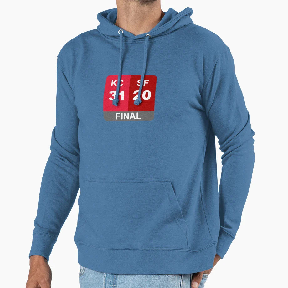 Super Bowl Liv Final Score Hoodie - Casual Everyday Wear Unisex