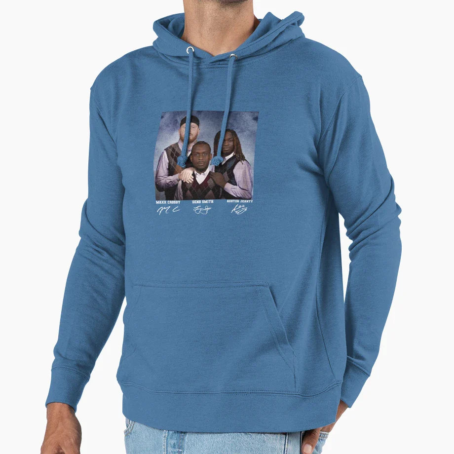 MC Geno Smith Ashton Jeanty Step Bros Hoodie - Minimalist Print Unisex