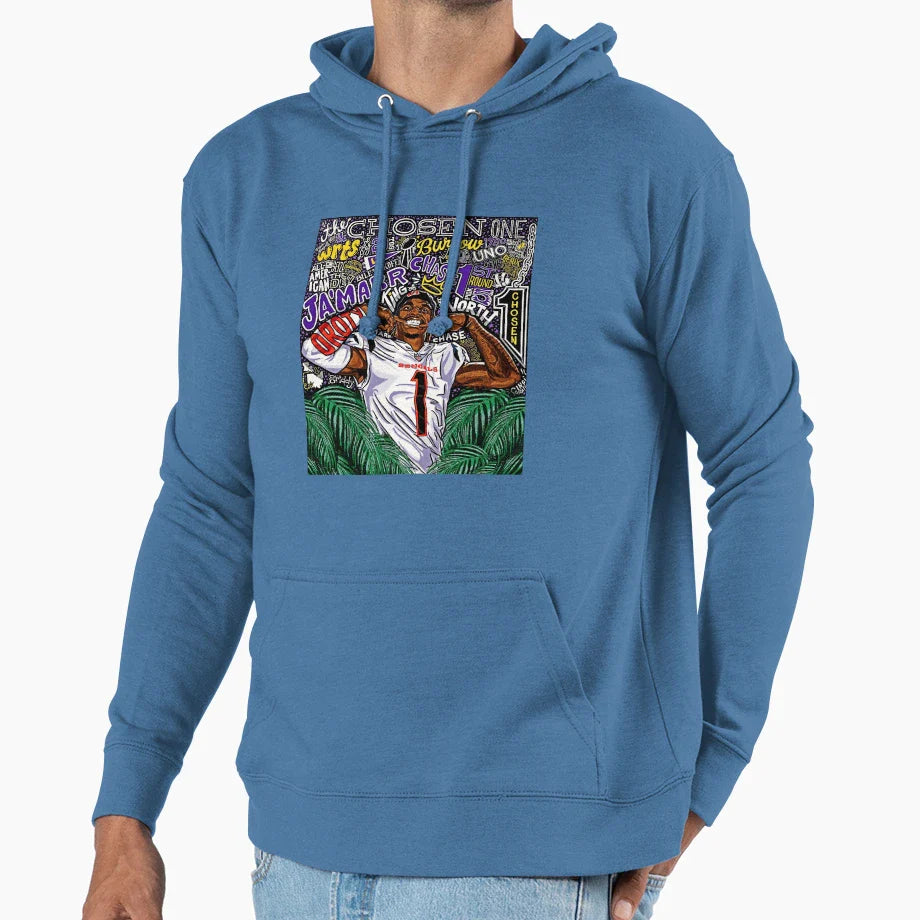 Jamarr Chase Hoodie - Minimalist Print for Adults