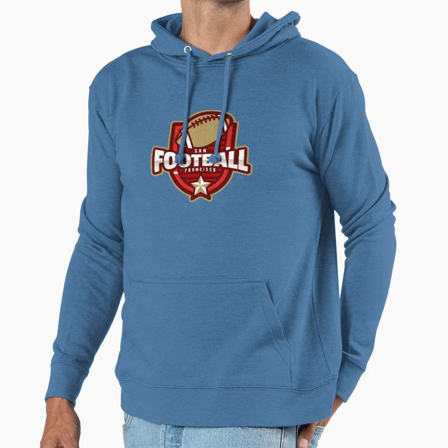 San Francisco Football Hoodie - Minimalist Print Unisex
