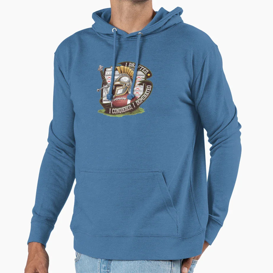 Fantasy Football Champion Dominated Hoodie - Graphic Print for Adults