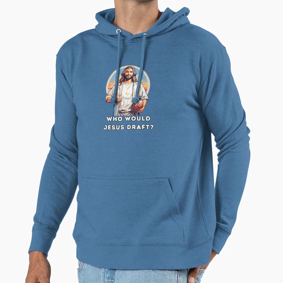 Who Would Jesus Draft Hoodie - Minimalist Print Unisex
