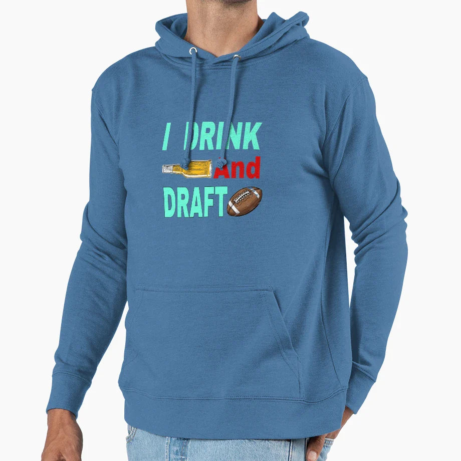 I Drink And Draft T-Shirt - Casual Everyday Wear Men Women