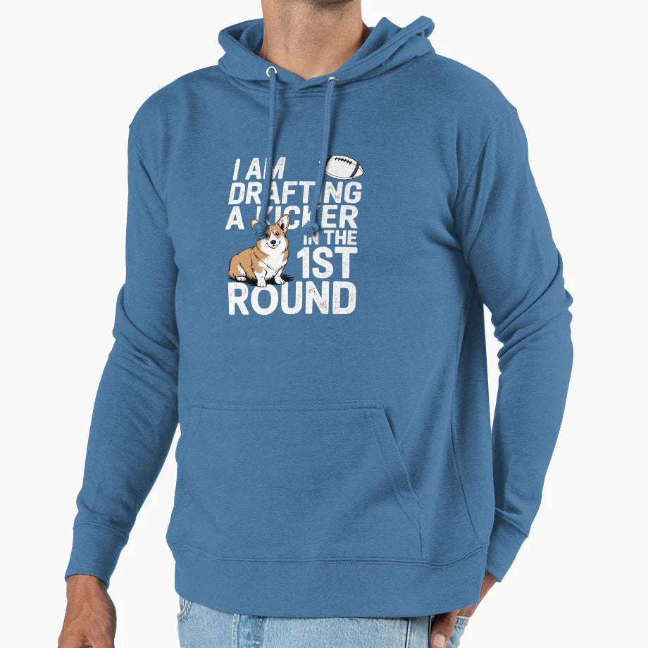 Confused Drafting Kicker Fantasy Hoodie - Aesthetic Graphic for Adults