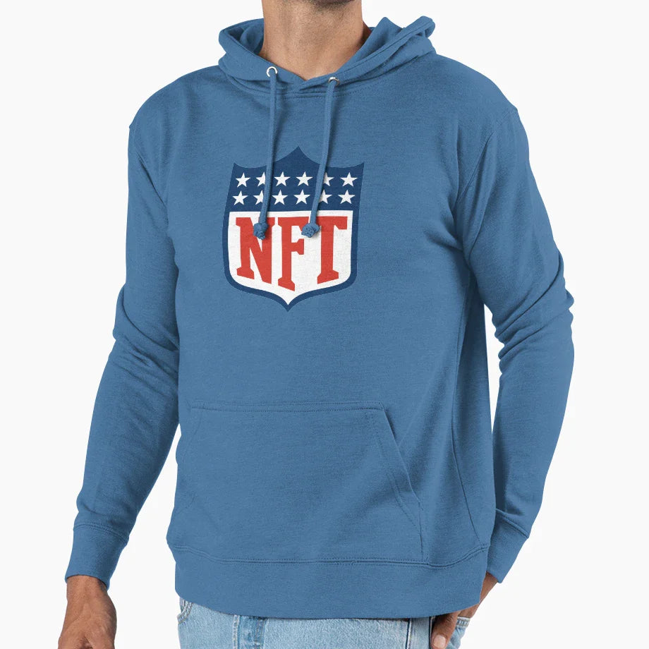 Nft Crypto Art Designed To Like Nfl Logo Hoodie - Custom Art Print Unisex