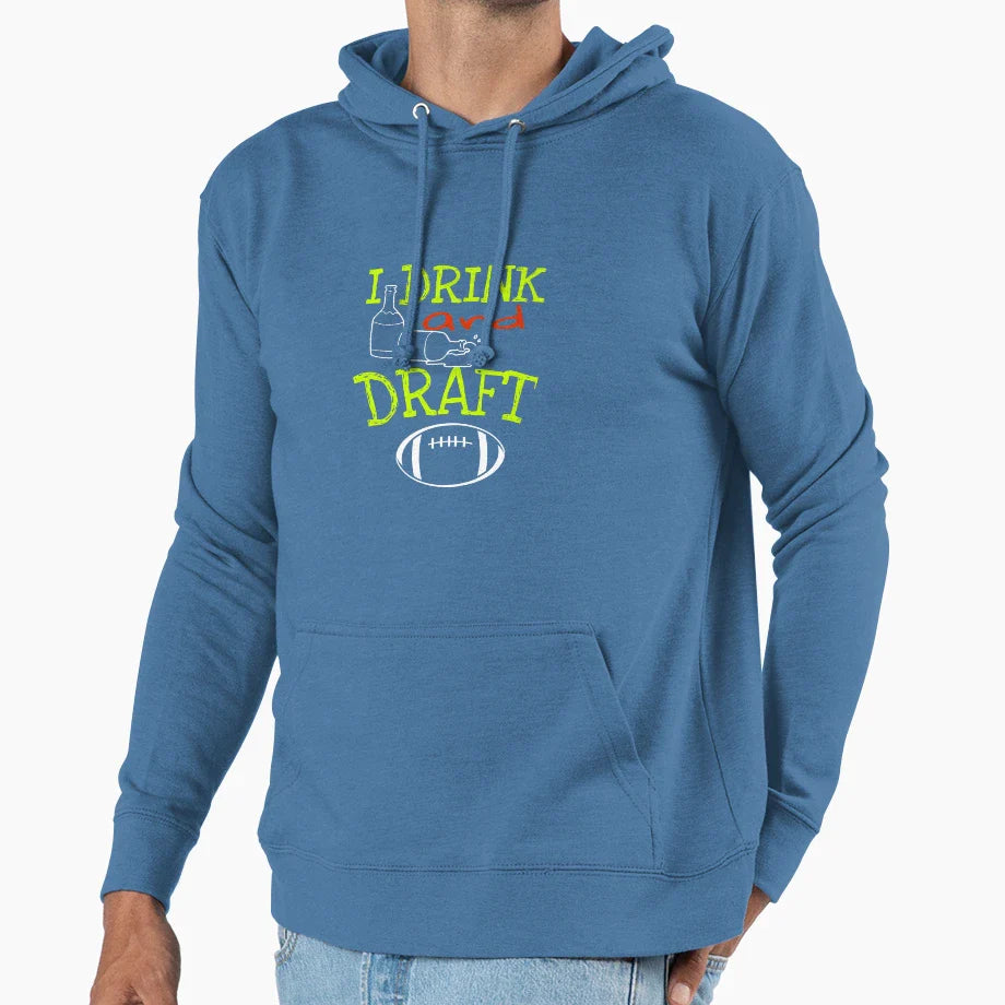 I Drink And Draft T-Shirt - Minimalist Print Unisex