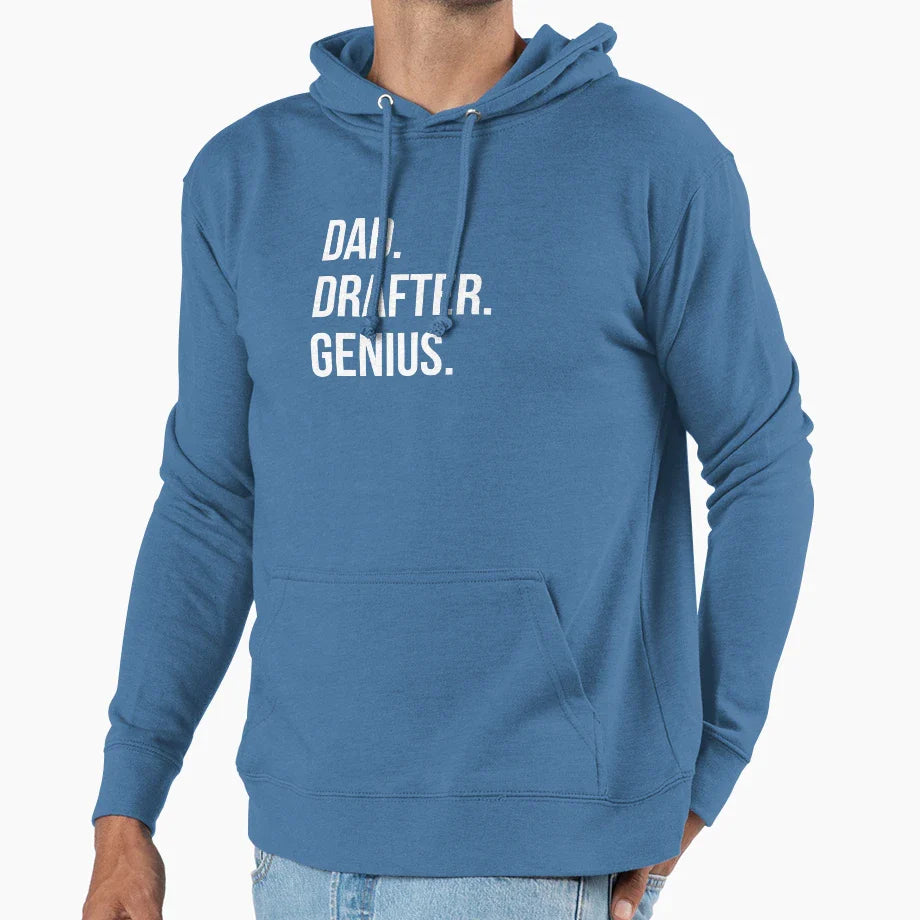 Dad Drafter Hoodie - Unique Graphic Men Women